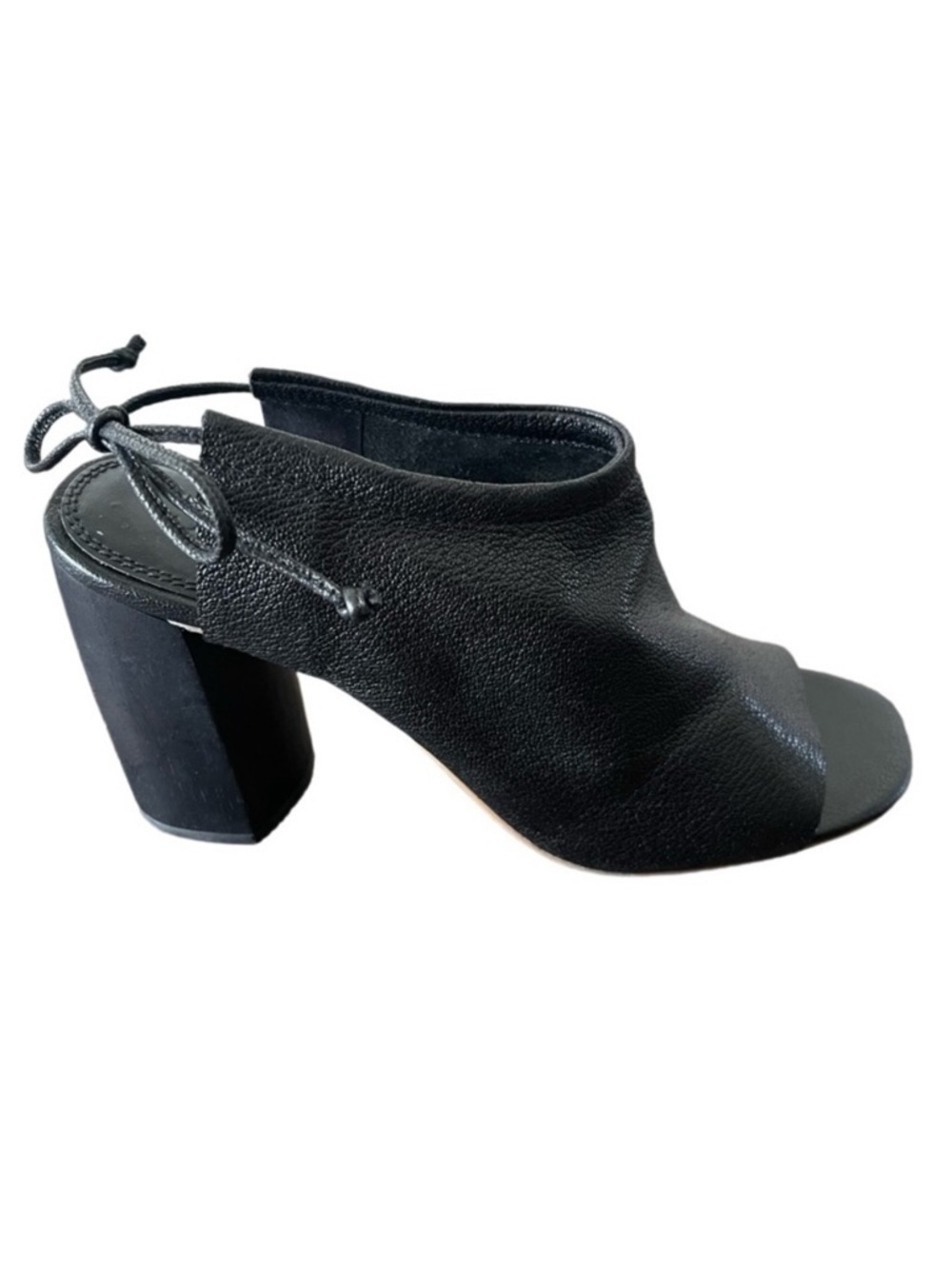 Splendid‎ Heels Women's 10 Lynn Leather Ankle Sandals Black Peep Toe